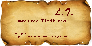 Lumnitzer Titánia névjegykártya